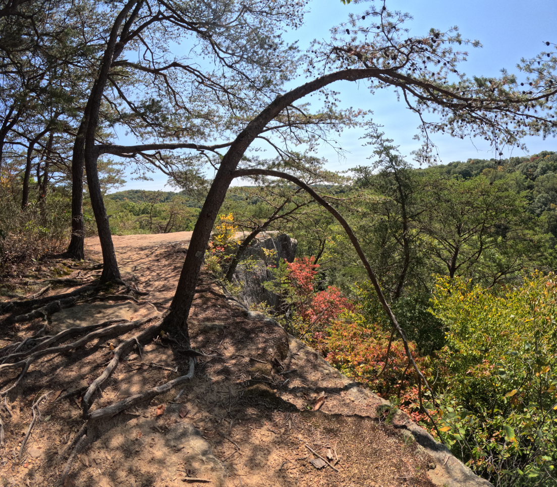 Hocking Hills Fall Colors: Airplane Rock in southeastern Ohio