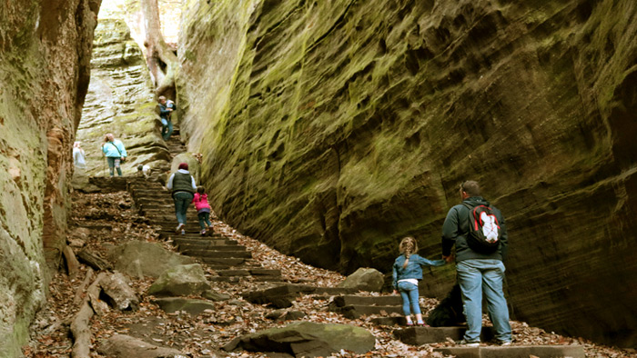 Steps - Cantwell Cliffs is at Hocking Hills State Park.