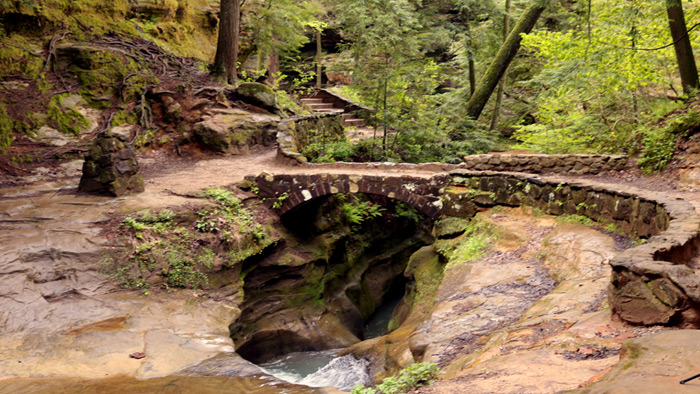 Devil's Bathtub is a unique formation at Old Man's Cave - Hocking Hills State Park.