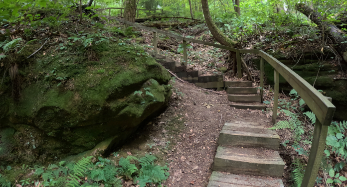 Rock Stalls Nature Preserve: Owned and Operated by Camp Akita: 1.5 mile trail, looped