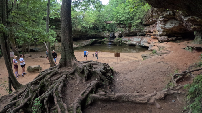 Upper Falls: Old Man's Cave. Whispering Cave Hiking Trail: Hocking Hills State Park in "The Hocking Hills" 