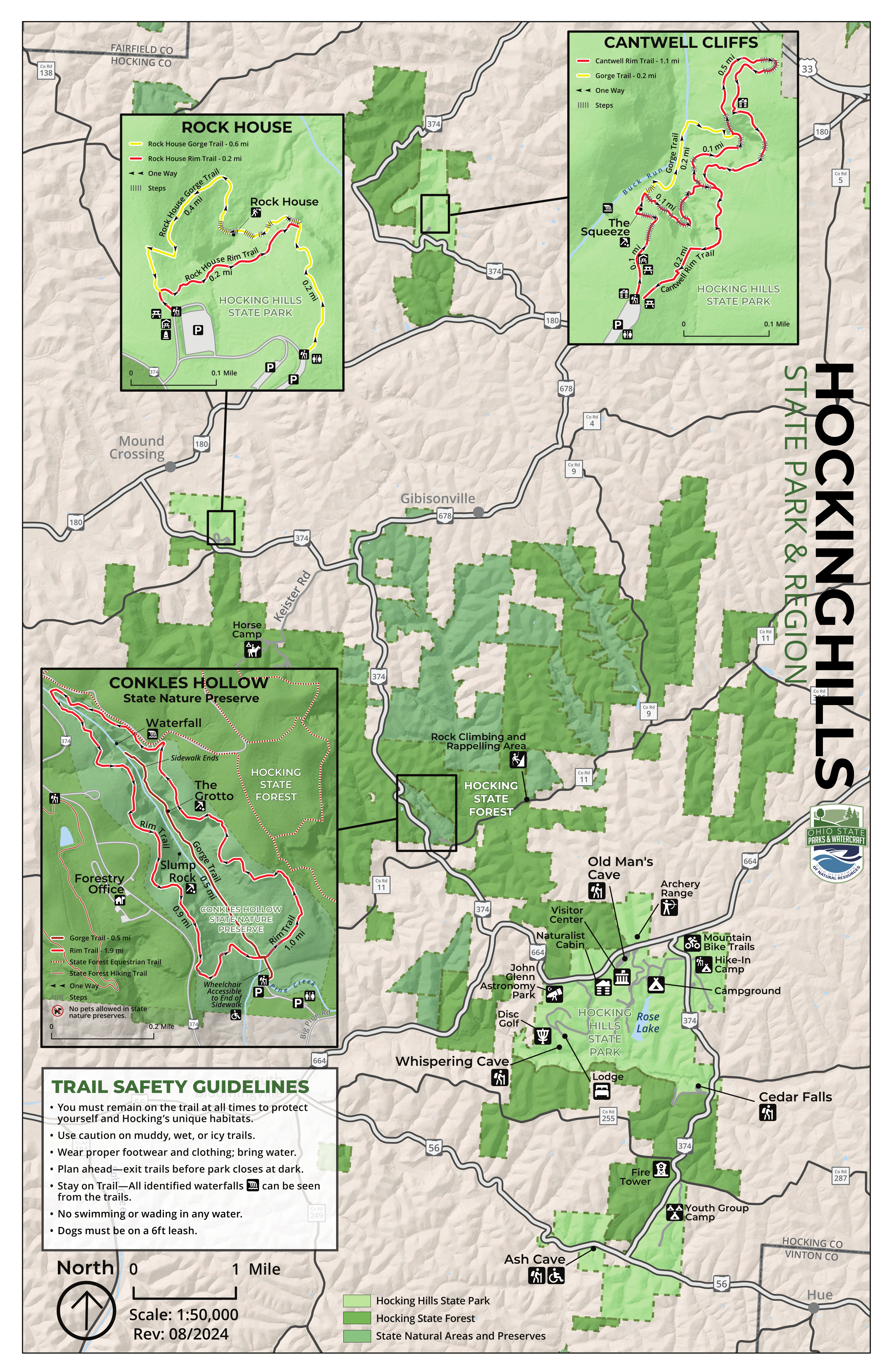 Hocking Hills Trail System Map. Hocking Hills Trail System Map.