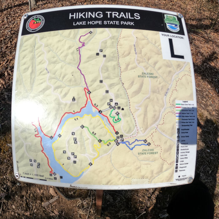 Lake Hope State Park Trail Map. The Hocking Hills.