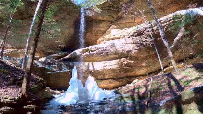 Upper Falls: Old Man's Cave. Whispering Cave Hiking Trail: Hocking Hills State Park in "The Hocking Hills" 